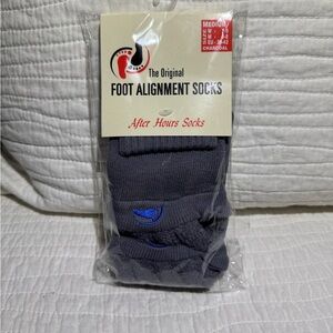 New! Foot Alignment Socks, Women Size 7-9, Men Size 5-8, Charcoal